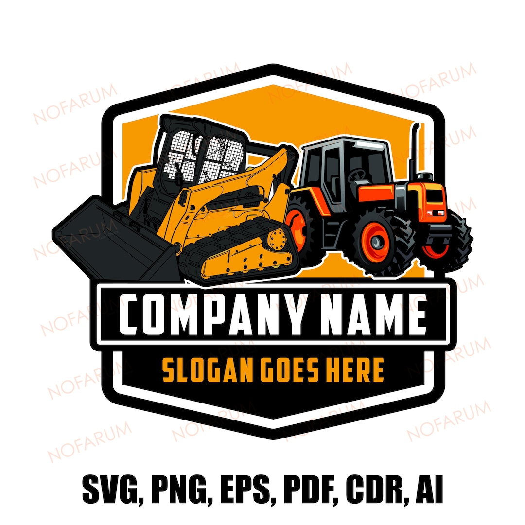 Construction Company Logo SVG Heavy Equipment Badge Design for ...