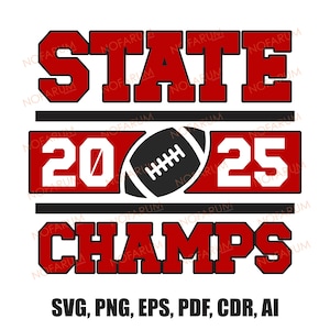 State Champs 2025 Football Design (Digital Print)