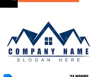 Modern Real Estate Logo | House Roof Logo Design | Realtor Branding | Construction Business Logo | editable logo template |  house roof logo