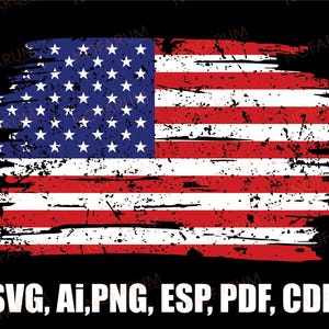 May include: A distressed, faded American flag with a white background and red and white stripes. The stars are blue and the flag is in a grunge style.