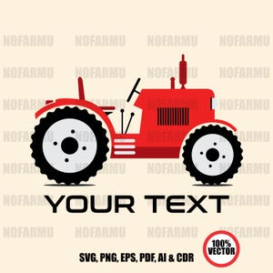 Custom Red Tractor Logo | Farm Tractor SVG | Rural Agriculture Clipart for T-Shirt, Mug, Logo & Branding | custom tractor design | farm logo