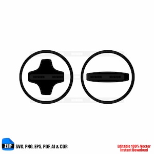 May include: Black and white vector illustrations of a Phillips head and a flathead screw, each within a circular outline. The image includes the text "ZIP SVG, PNG, EPS, PDF, AI & CDR" and "Editable 100% Vector Instant Download".