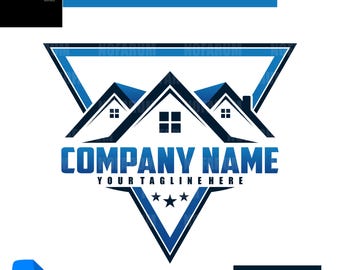 Modern Roofing Contractor Logo | House Roof Real Estate Logo | Home Improvement Company Branding | Editable Custom Business Logo Design