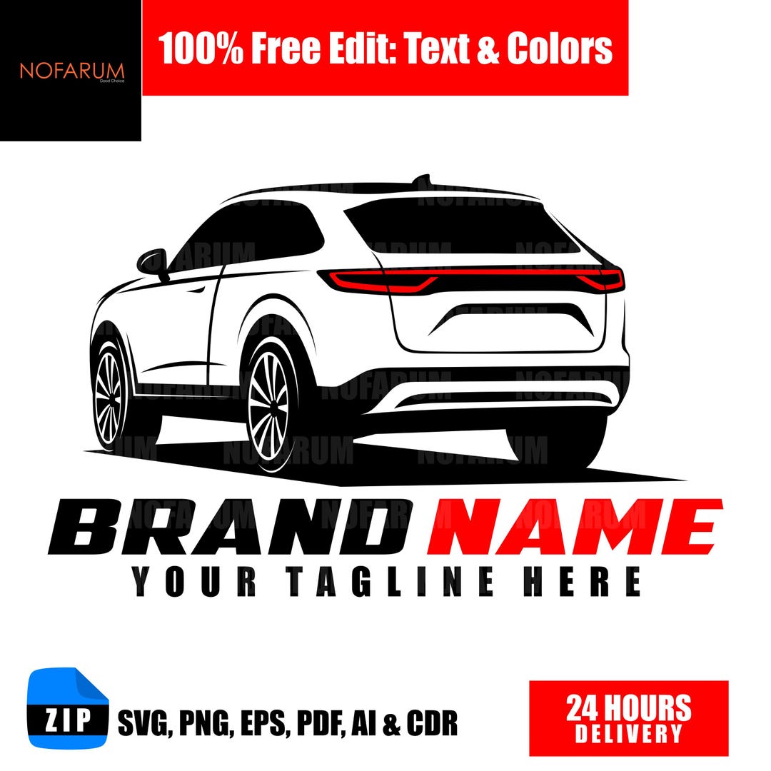 Rear View SUV Car Logo SVG Automotive Business Branding Emblem Garage ...
