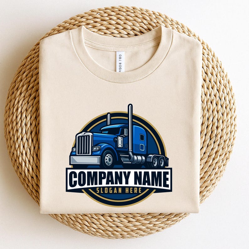 Custom Trucking Company Logo Design: Editable Vector (instant Download ...