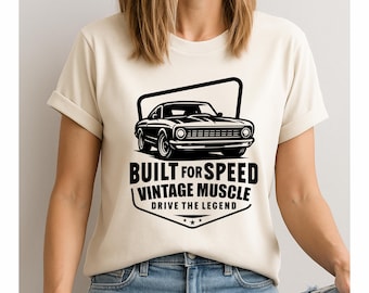 Vintage Muscle Car SVG: Retro Design for T-Shirts & Signs (Digital Download
