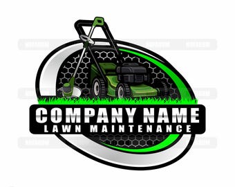 Projekt logo dla firmy zajmującej się pielęgnacją trawników: Branding firmy zajmującej się koszeniem trawników (edytowalne logo cyfrowe)
