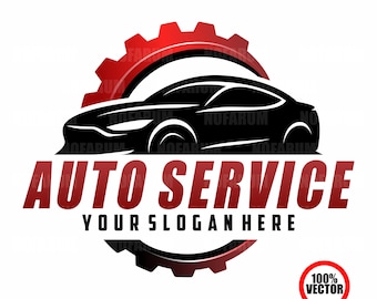 Auto Service Logo SVG Gear Badge Car Repair Garage Mechanic Branding Cricut Design