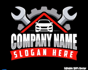 Auto Repair Car Logo SVG Wrench Gear Automotive Garage Mechanic Branding Cricut Design
