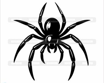 Spider SVG Silhouette: Halloween Clipart Vector (Digital Download)