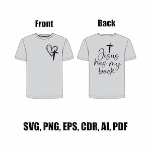 イエス様は私の味方です SVG、イエス様は私の味方です 前面と背面、宗教 SVG、信仰 SVG、イエス様 SVG、キリスト教のスウェットシャツ、イエス様 png、キリスト教 png