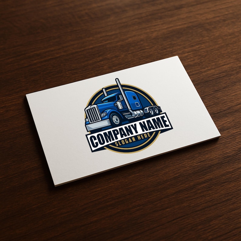 Custom Trucking Company Logo Design: Editable Vector (instant Download ...