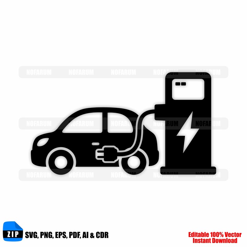 Electric Car Svg - Etsy