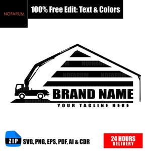 Construction Logo | Concrete Pump Truck Logo Design | Building Contractor Branding | House Construction Business Logo