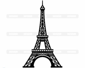 Eiffel Tower SVG Design | Paris Landmark Vector for Cricut Crafts and Travel Projects