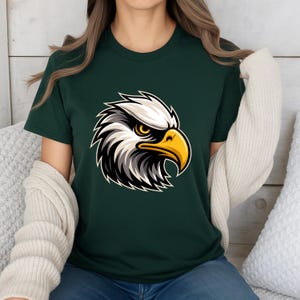 Fierce Eagle Head Vector Logo | Bold Hawk Mascot Illustration | Wildlife Animal Clipart for T-Shirts, Sports, and Branding