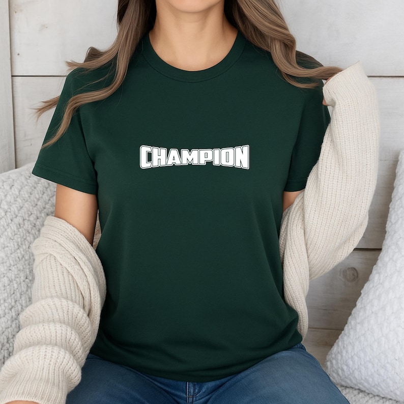 Champion Text Logo | Bold Typography Vector Design | Editable Sports ...