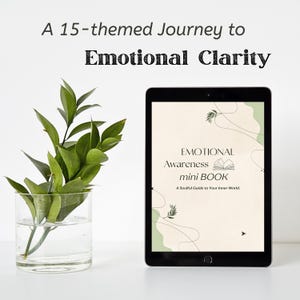 Emotional Awareness Mini Book – 15 Themed Guided Journal | Emotional Intelligence Book  | Growth Mindset | Mindfulness Book | Personal Grow