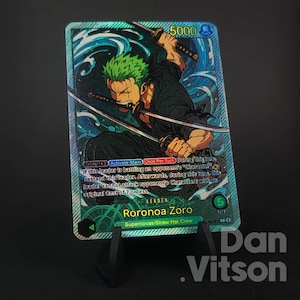 One Piece Roronoa Zoro Custom Leader OP12-020 Green Card Game