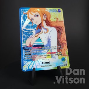 One Piece Nami Custom Leader OP11-041 Juego de cartas azul y amarillo n.° 2