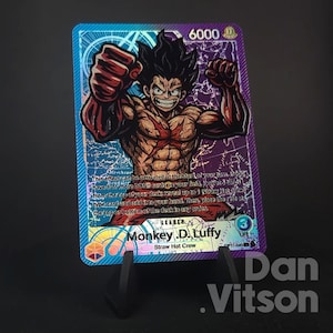 One Piece Monkey .D. Luffy Custom Leader OP11-040 Blue Purple Card Game