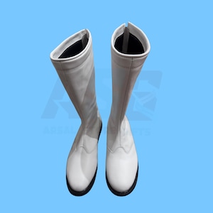 Handmade White Wrestling Boots Men | Custom Wrestling with Zipper Boots | Goatskin Leather Wrestling Boots | Pro Wrestling Boots Wrestler