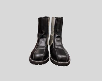 Men Handmade Mando Boots, Star Wars Mando Costume Boots, Mandalorian Black Boots, Mandalorian Cosplay Shoes, Customized Leather Mando Boots