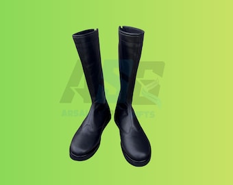 Custom Handmade Black Wrestling Boots Men  Goatskin leather Wrestling with Zipper Boots  Pro Wrestling gear  Gifts  English style Boots
