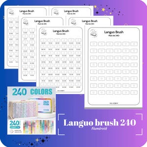 Pennello LANGUO 240 - Cartella colori numerata (ordine scatola) - da stampare