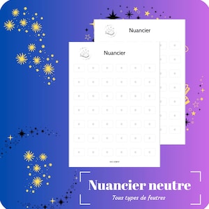 Carta de colores UNIVERSAL - apta para todas las marcas de rotuladores - PDF para imprimir