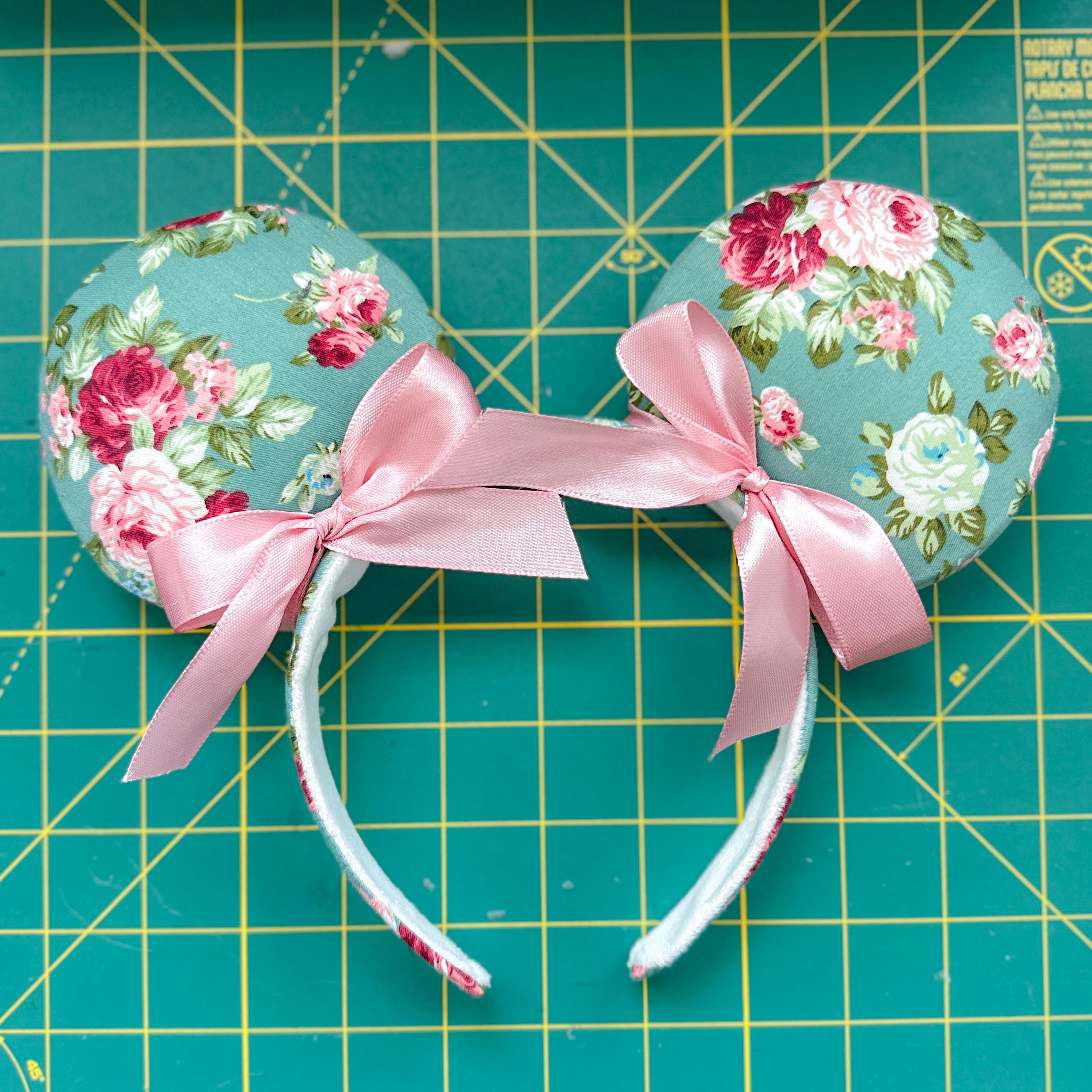 Teal Floral Mouse Ears