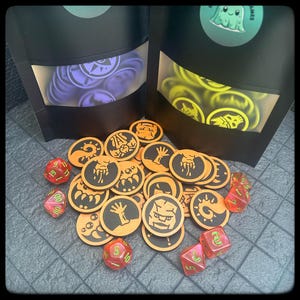 DnD Character Monster Token Set 1 – Lesser Horrors. Perfect Dungeon Master gift.3D printed for DnD, Pathfinder-DnD accessory/ DnD gift idea.