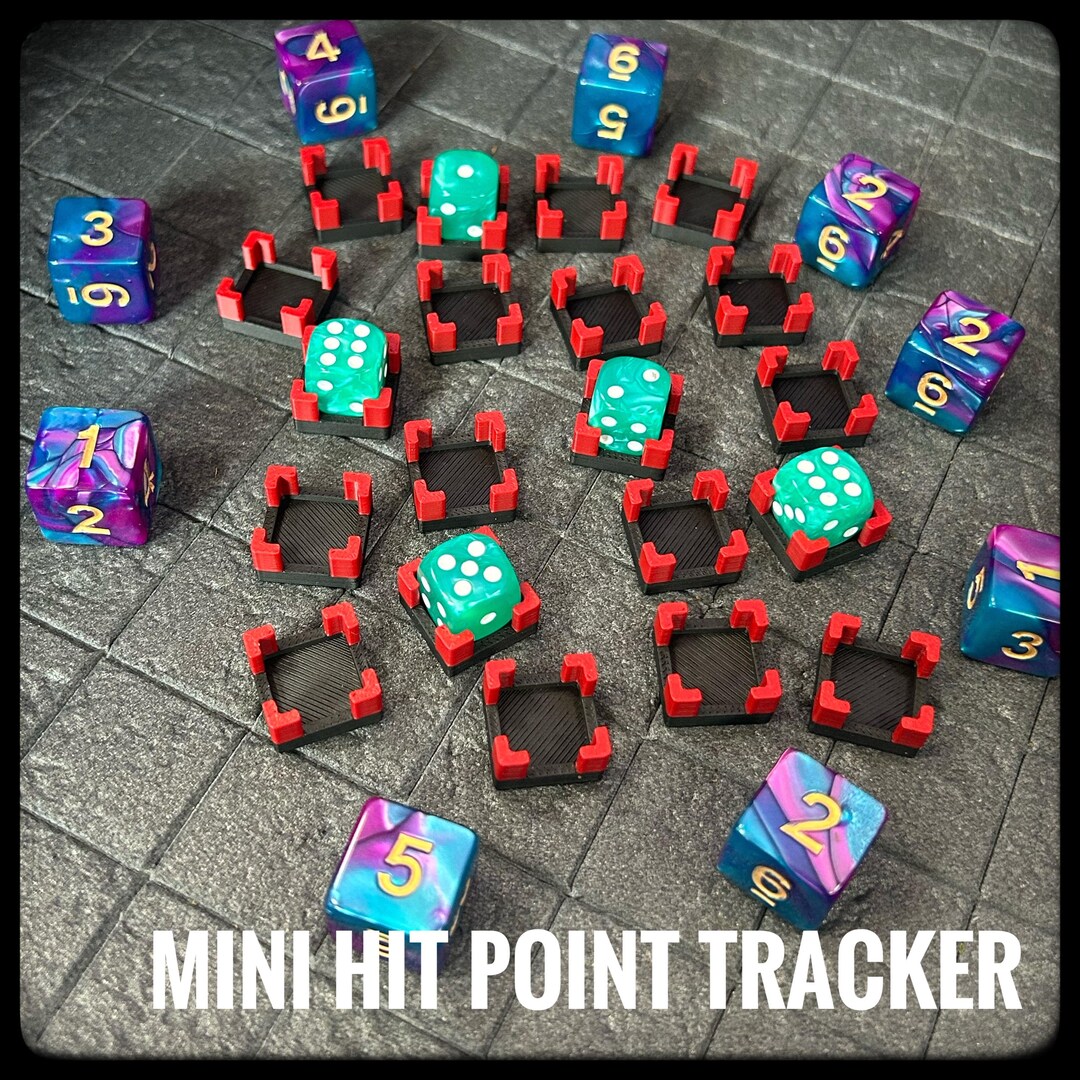 3D Printed Mini Hit Point Tracker – Dnd Accessory, Pack of 20 - Etsy