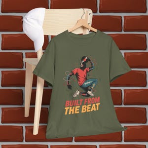 Built From The Beat T-Shirt   Abstract Hip-Hop Graphic Tee for Dancers and Beat Lovers