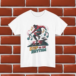Step to the Rhythm T-Shirt - Retro Hip Hop Dance Tee - Streetwear Gift for Dancers, B-Boys & Music Lovers