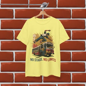 Hip Hop Street Art Tee &quot;No Stage. No Limits&quot; | Breakdance Graphic Tee | Unique Gift for Dancers, Streetwear & Vintage Lovers