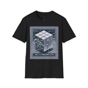 Simulation Glitch T-Shirt Unisex | Trippy Aesthetic Graphic Tee | Matrix Glitch Shirt | Cybercore Vaporwave Style | Y2K Techwear Top