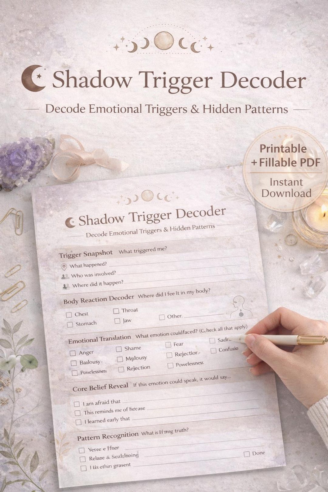 Digital Download Shadow Trigger Decoder PDF | Emotional Trigger ...