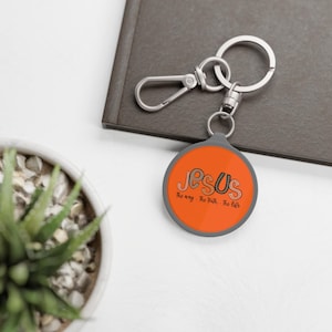 Sleutelhanger tag inspirerende Jezus, sleutelhangeraccessoire, verjaardagscadeau, cadeau voor haar, cadeau voor hem