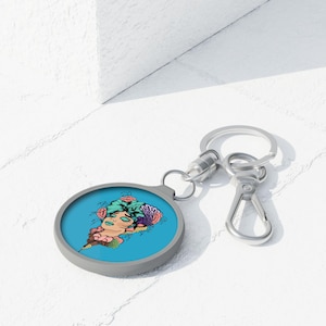 Etiqueta de llavero bohemia vibrante, lindo accesorio de llavero, regalo de cumpleaños, regalo para ella, regalo para él