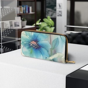 Cartera con cremallera para mujer, elegante, floral, accesorio chic, regalo de cumpleaños, regalo para ella