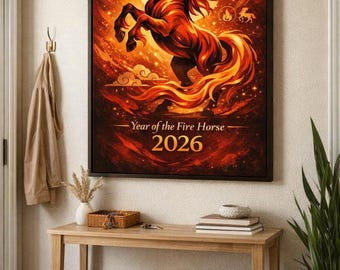 2026 Year of the Fire Horse: Zodiac Feng Shui Wall Art
