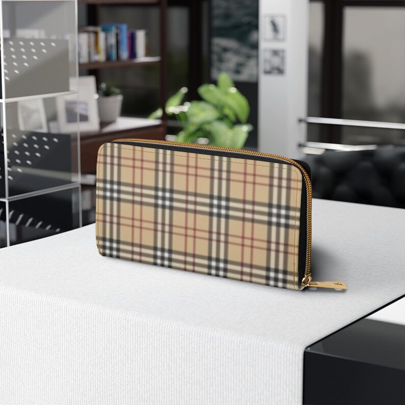 Plaid Classic PU Leather Zip Wallet: Bohemian Coin Purse for Women image 10