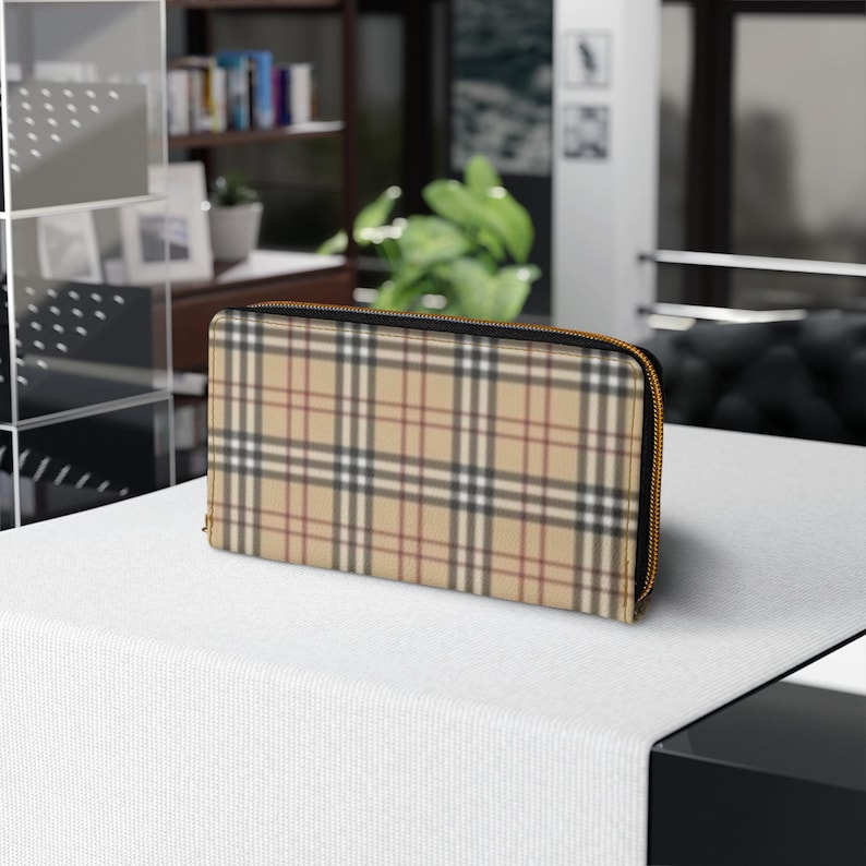 Plaid Classic PU Leather Zip Wallet: Bohemian Coin Purse for Women image 11