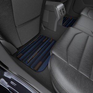 Abstract Blue Rose Gold Arrow Car Floor Mats Set | Modern Auto Accessories image 4