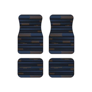 Abstract Blue Rose Gold Arrow Car Floor Mats Set | Modern Auto Accessories image 5
