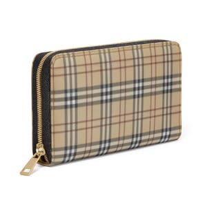 Plaid Classic PU Leather Zip Wallet: Bohemian Coin Purse for Women image 9