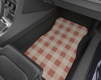 Car Mats Gingham Full Set