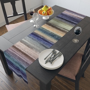 Vibrant Table Runner, Multi-Stripe Table Setting, Cozy Home Decor