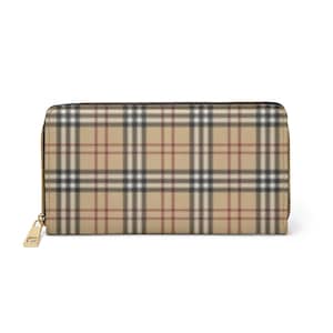 Plaid Classic PU Leather Zip Wallet: Bohemian Coin Purse for Women image 5